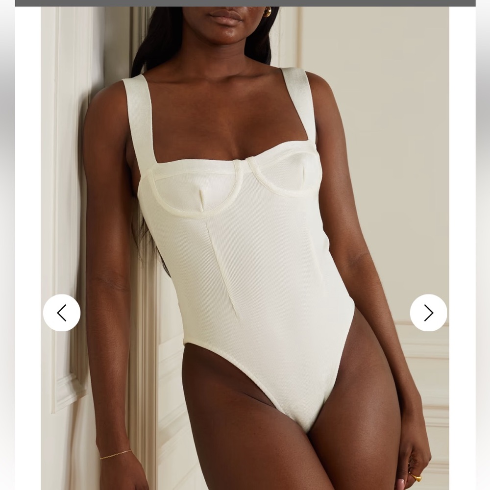 Haight stretch knit underwire bodysuit swimsuit size L NWOT - Picture 2 of 10